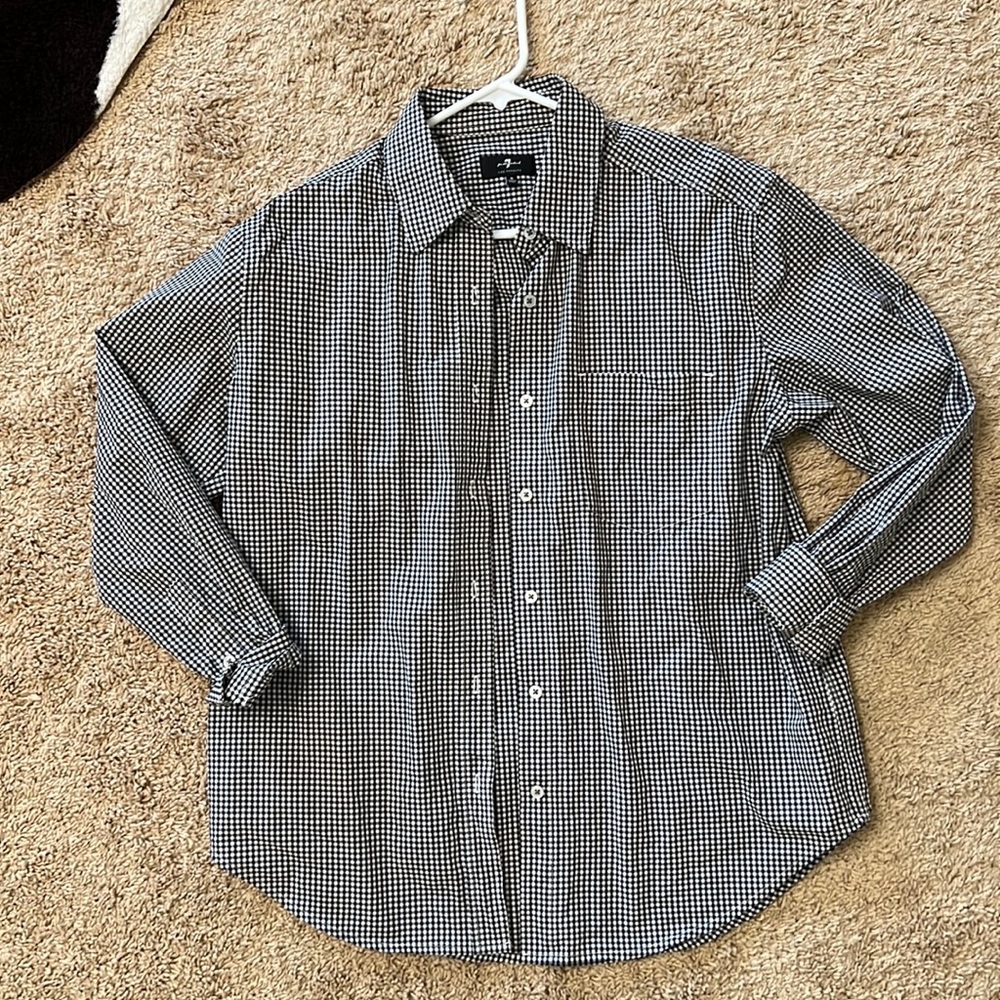 Oversized gingham shirt. Worn once! Size S.